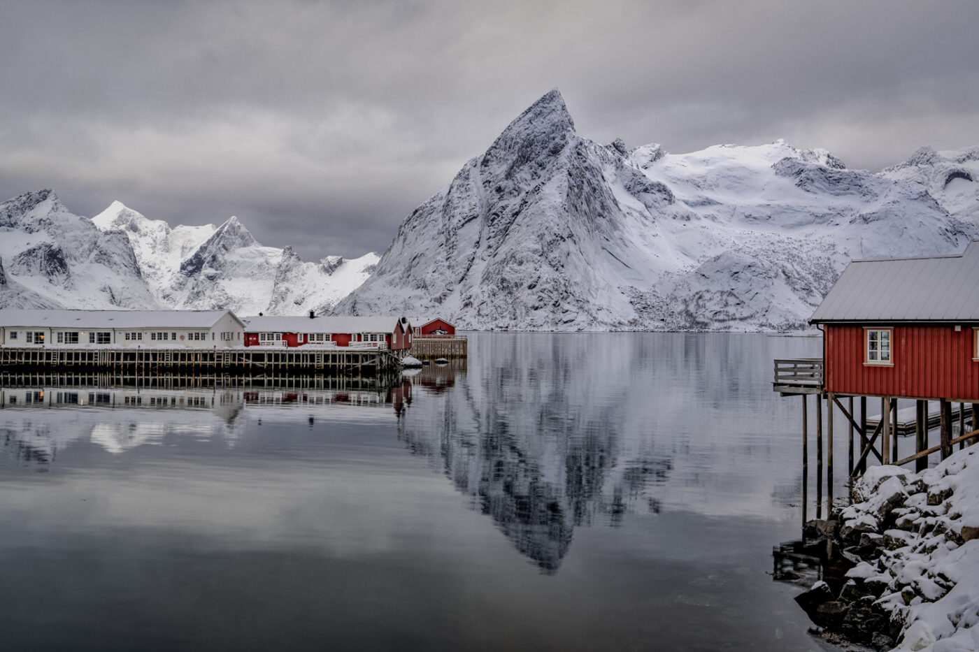 Arctic-Harbor-Snow-Reflection